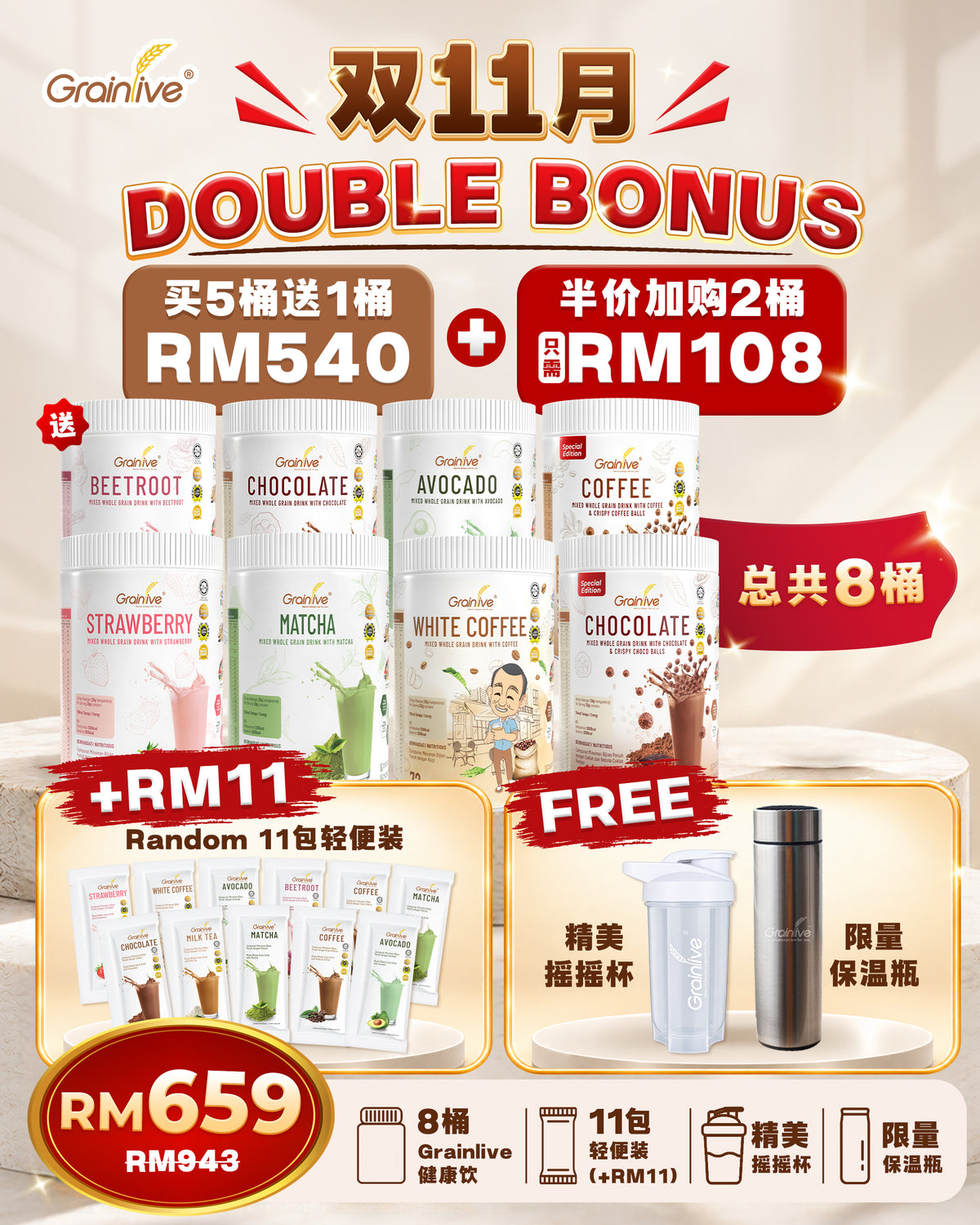 🔥 BUY 5 GET 1 FREE + PWP 2 (50% OFF) + DOUBLE BONUS 🔥