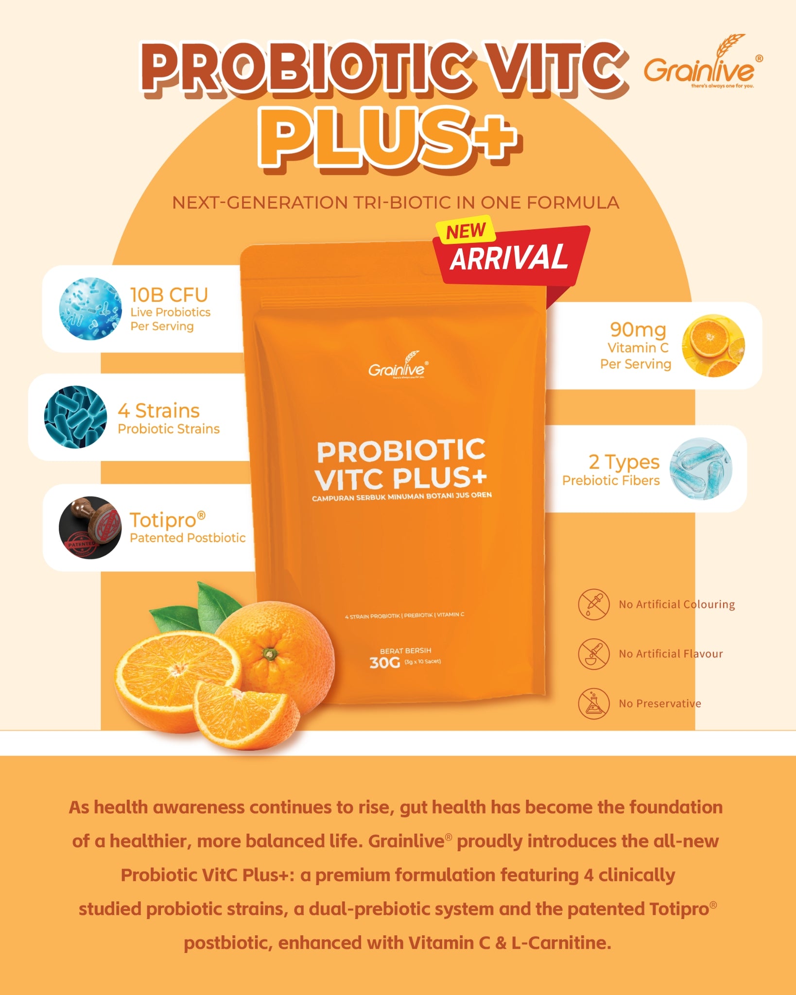 Grainlive Probiotic VitC Plus+