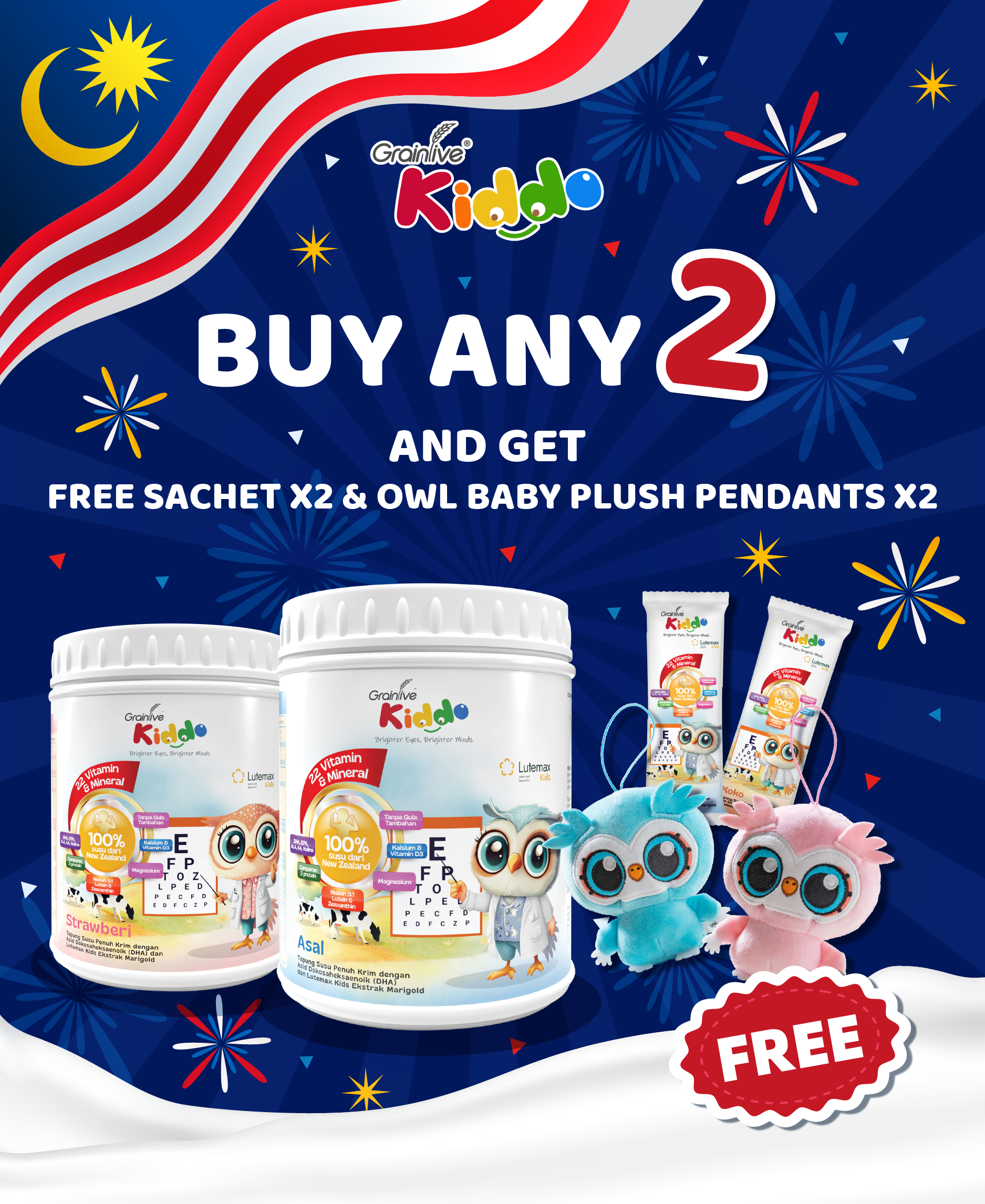 【Kiddo】Buy 2 And Free 4 Gifts