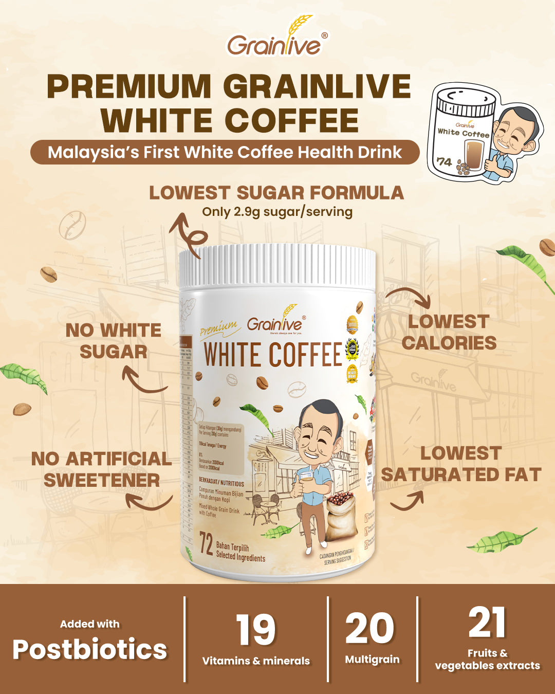 Grainlive® White Coffee 800g