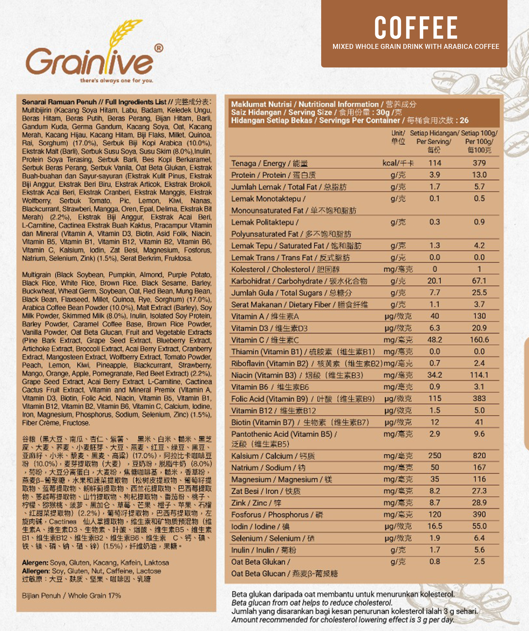 Grainlive® Coffee 800g