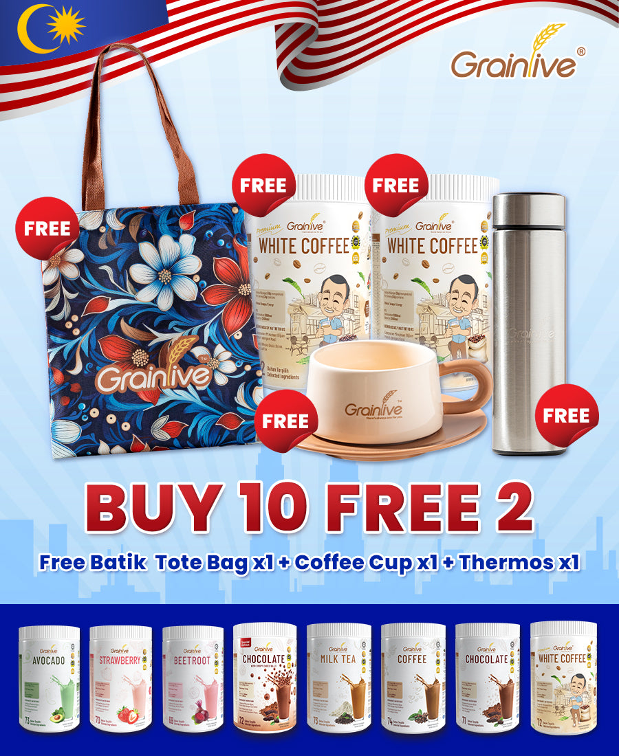 Buy 10 Get 2 FREE + Batik Bag, Coffee Cup & Thermos