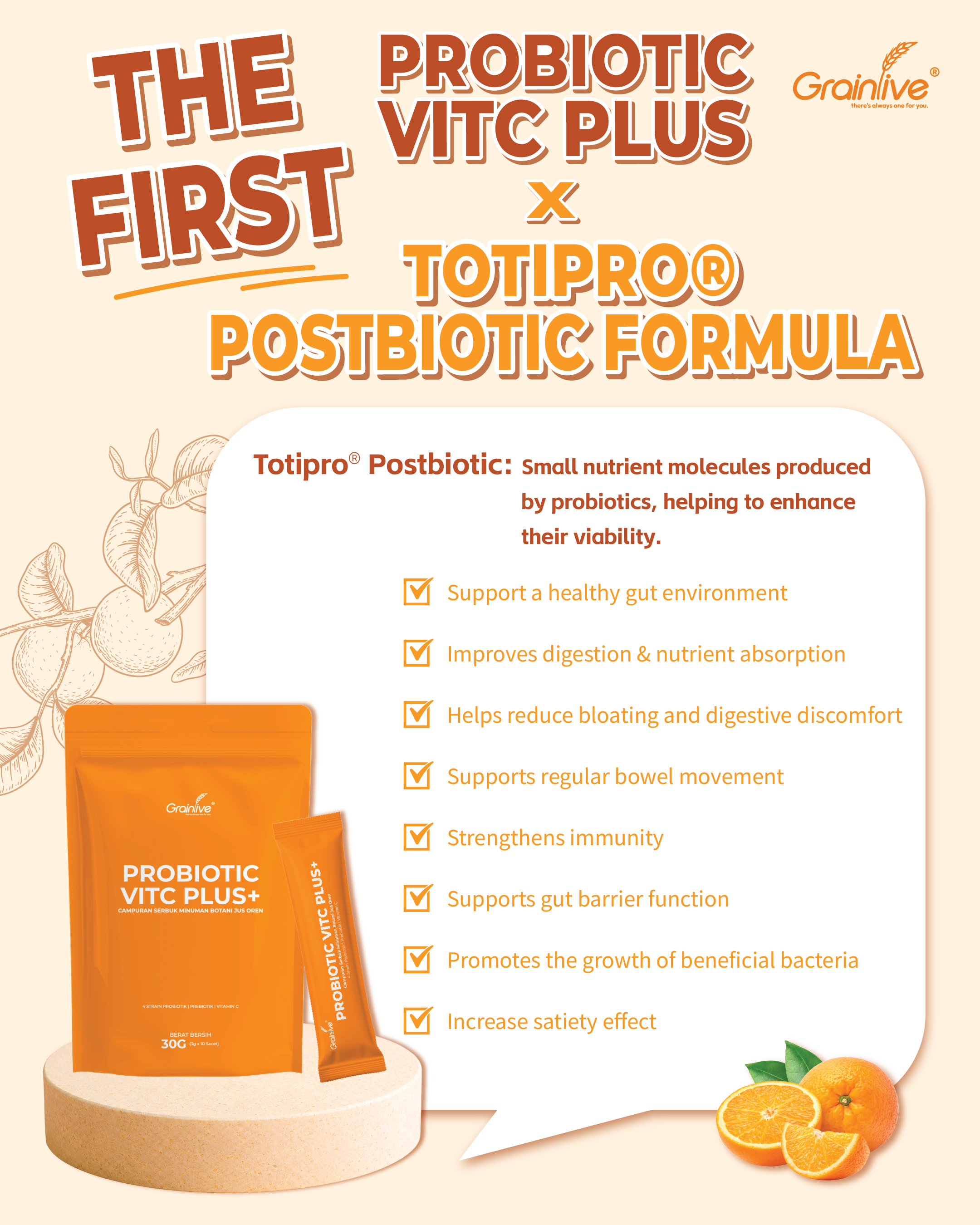 Grainlive Probiotic VitC Plus+