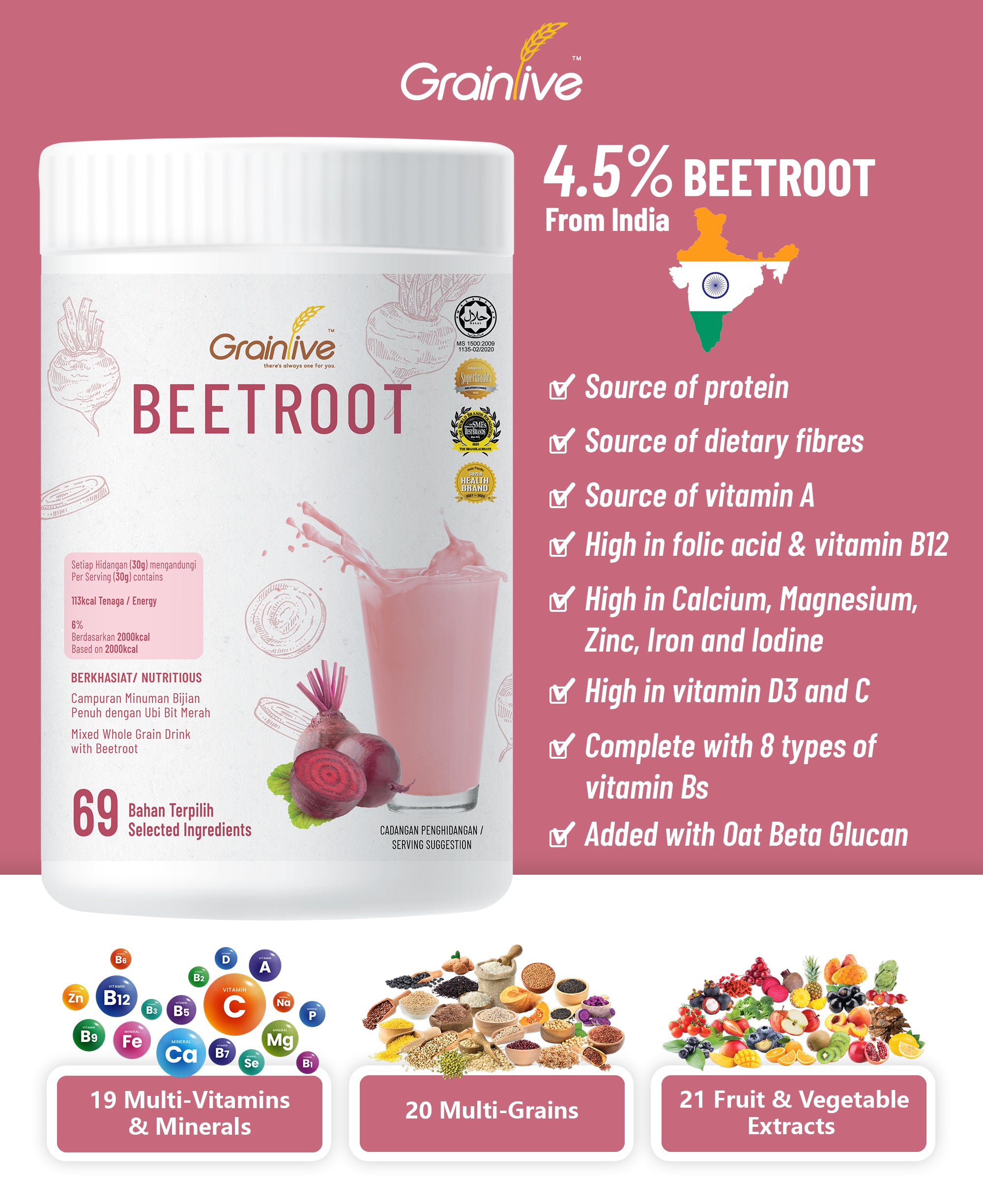Grainlive® Beetroot 800g