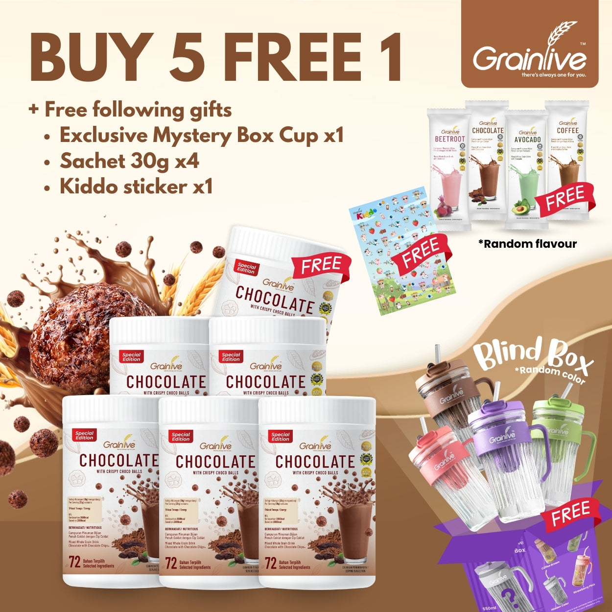 Buy 5 get 1 Free + Exclusive Mystery Box