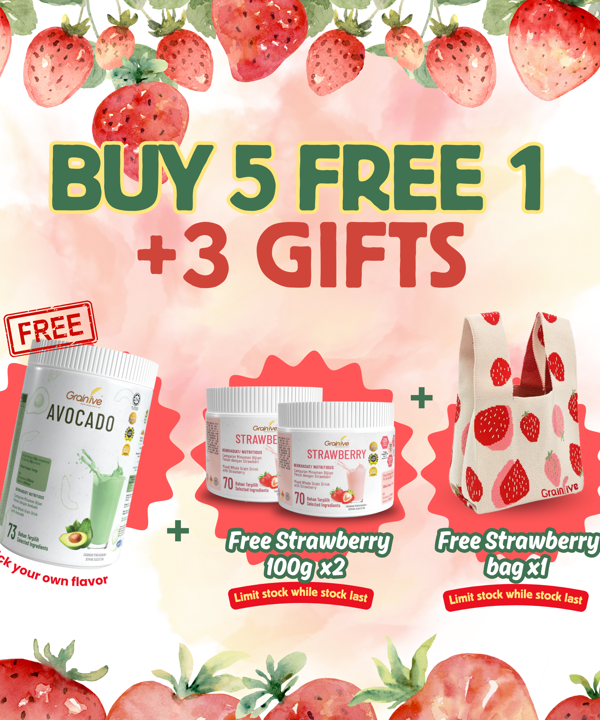 Buy 5 Get 1 Free + Free Gifts