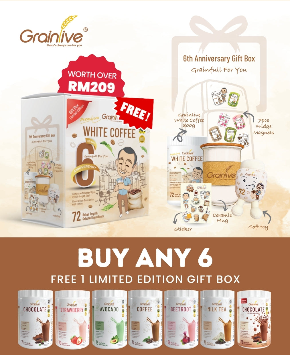 🔥 Buy 6 Free 1 Exclusive White Coffee Gift Box 🔥